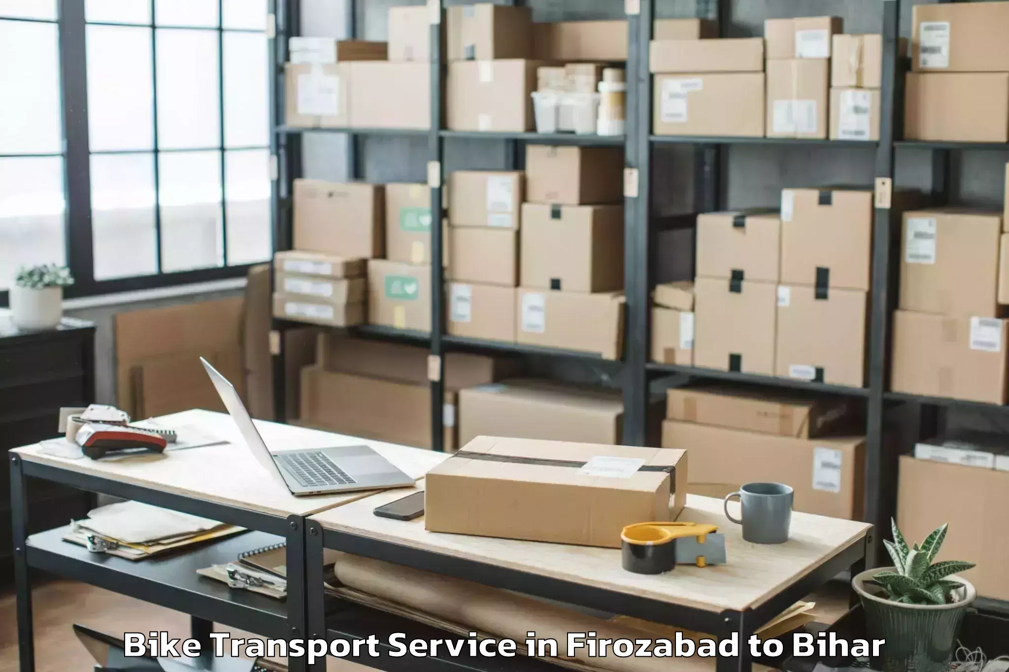 Professional Firozabad to Biraul Bike Transport